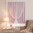thumbnail image 1 of Thermal Insulated Blackout Curtains Room Darkening Drapes With Sheer Overlay Window Decor For Bedroom And Living Room, 1 of 6