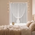 thumbnail image 1 of Thermal Insulated Blackout Curtains Room Darkening Drapes With Sheer Overlay Window Decor For Bedroom And Living Room, 1 of 6