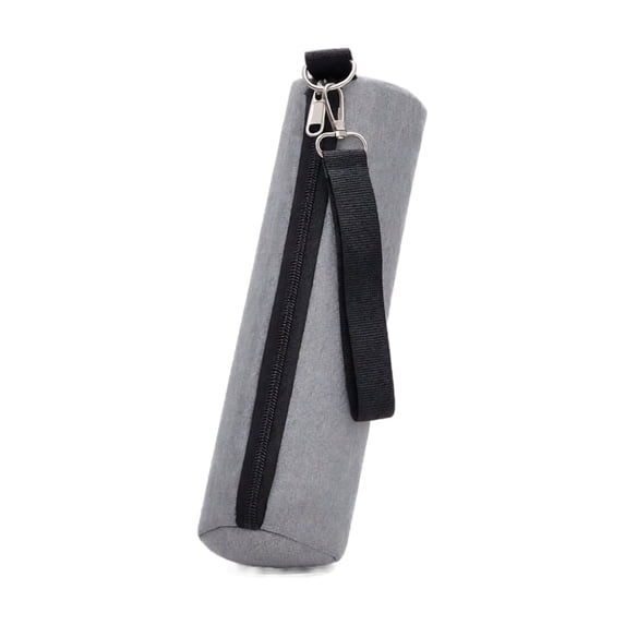 Thermal Insulated Can Cooler Sleeve, Portable Handheld Oxford Fabric Storage Bag for Water Bottle Soda Beer Zipper Case Gray