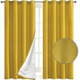 thumbnail image 1 of Elegant Comfort Privacy Window Treatment, Blackout Energy-Saving Panels for Bedroom, Living Room, and Office, (Set of 2) 54" X 63", Yellow, 1 of 7