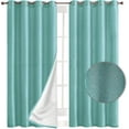 thumbnail image 1 of Thermal Insulated Darkening Curtains, Grommet Top Draperies for Bedroom, Office and Living Room, (Set of 2) 54" x 95", Blue, 1 of 7