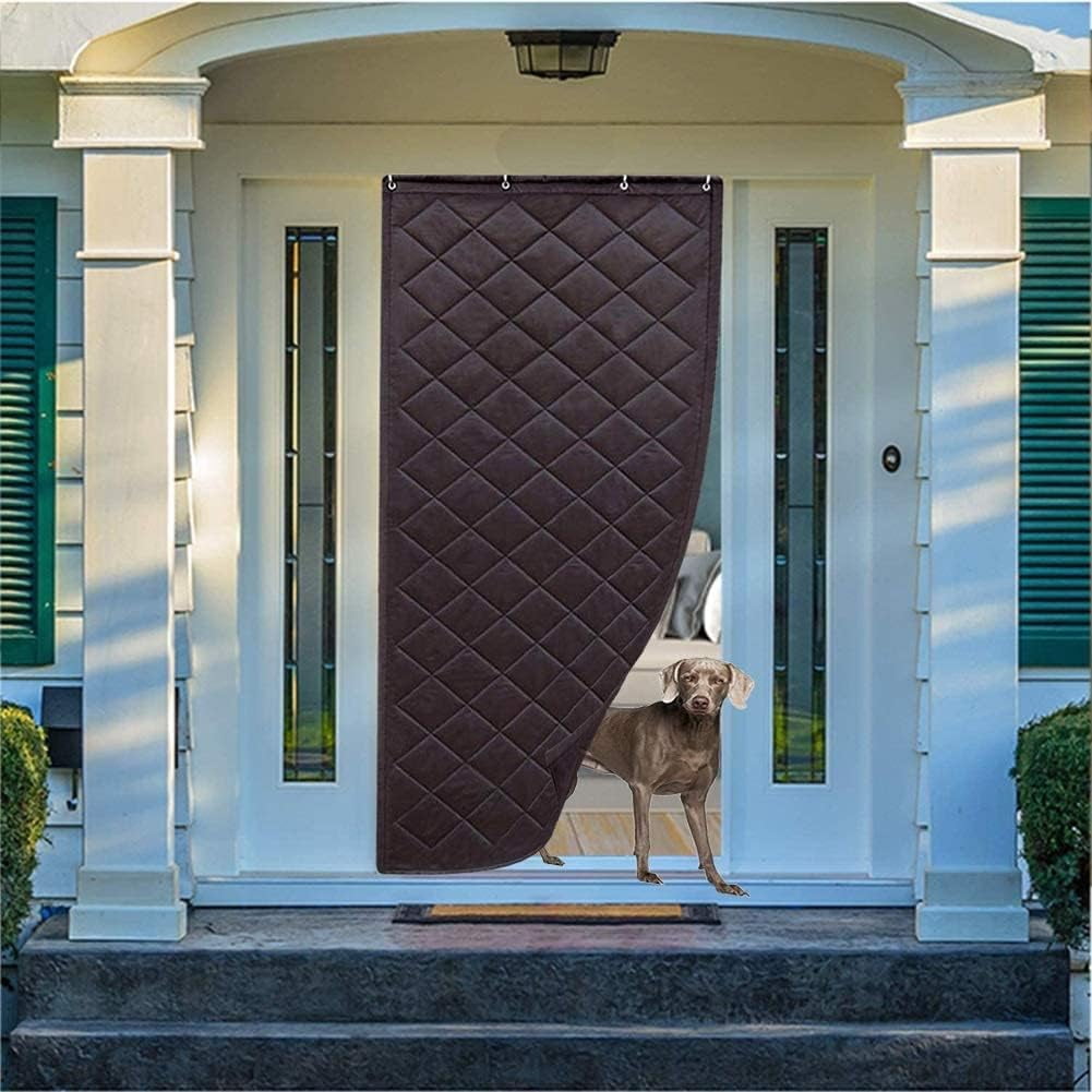 Thermal Insulated Door Cover Curtain, Light Soundproof Windproof Oxford ...