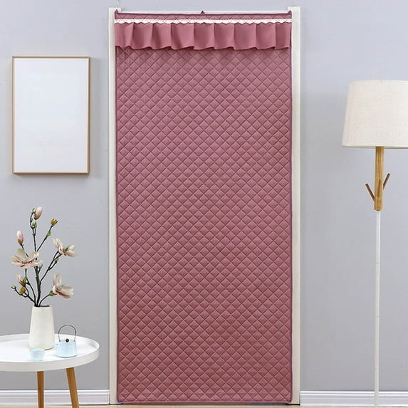 Thermal Insulated Door Curtain Fits Door, Single Piece Door Insulation Blanket Cover for Cold in Winter, Oxford Cloth Thicken Cotton Filled, Curtain