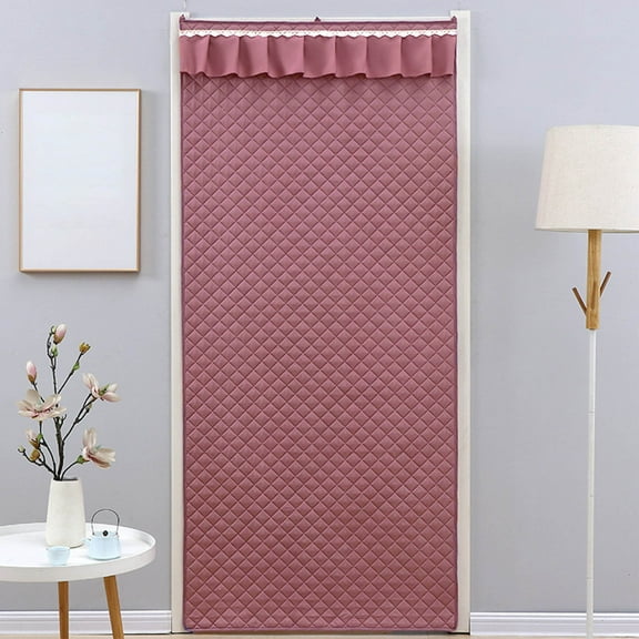 Thermal Insulated Door Curtain, Fits Door Size, Insulates Against Cold, Retains Warmth, Upgraded Oxford Cloth Filled with Thicken Cotton, Single Piece Thermal Door Insulation Blanket Cover for Cold A