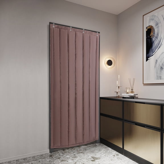 Thermal Insulated Door Curtain Soundproof Blanket, Privacy Curtains 39.5*83in for Balconies, Bedrooms, Main Entrance Doors