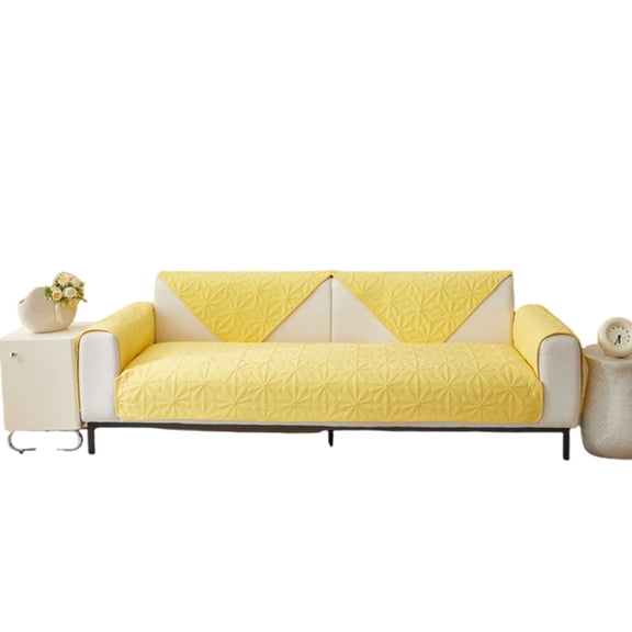 Thermal-Insulated Flannel Sofa Protector - Machine-Washable & Reversible Design for Winter Comfort