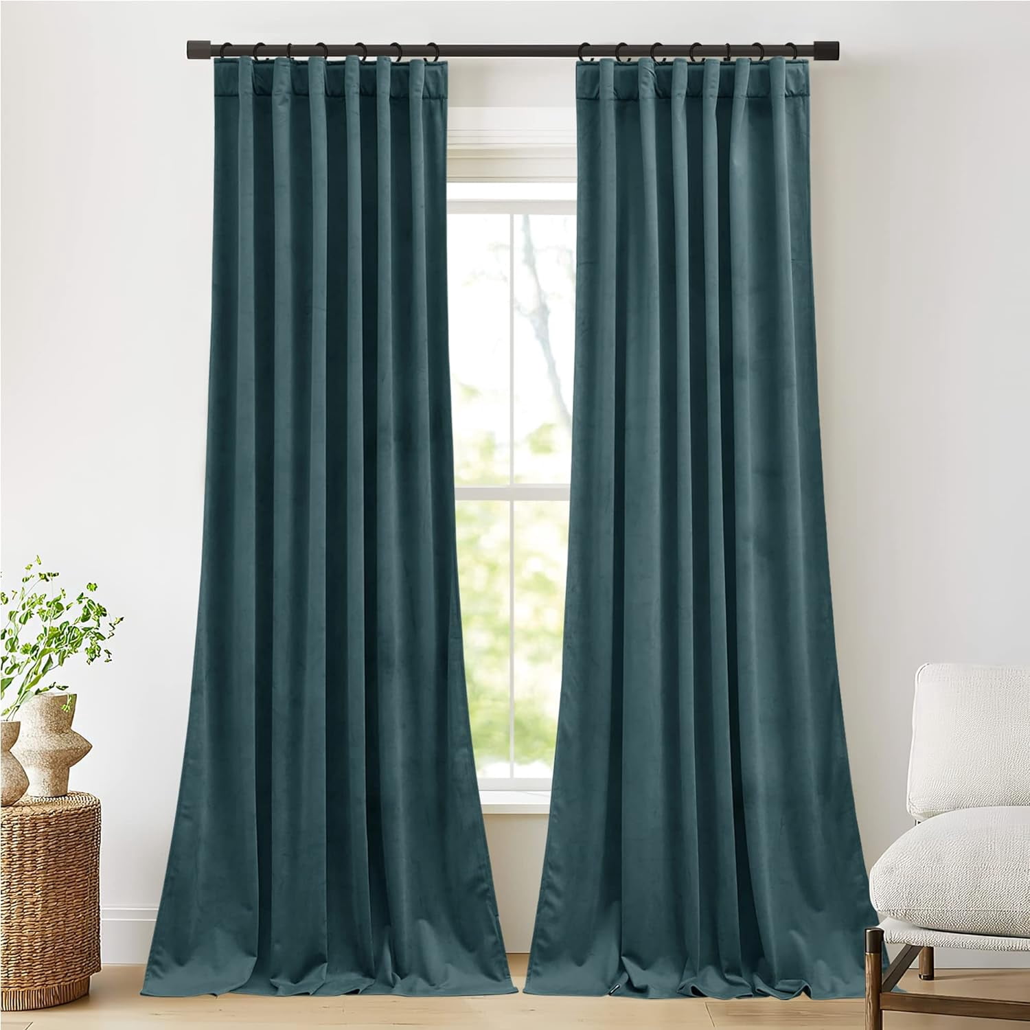 NICETOWN Thermal Insulated Blackout Curtains - Burnt Orange, 70x95 Inch, Grommet Top (Set Of 2)