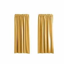 Thermal Insulated Grommet Room Solid Colour Curtains Darkening Curtains/Draperies/Panels for Bedroom (Gold)