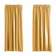 thumbnail image 1 of Thermal Insulated Grommet Room Solid Colour Curtains Darkening Curtains/Draperies/Panels for Bedroom (Gold), 1 of 2