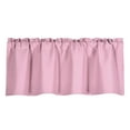 thumbnail image 1 of Thermal Insulated Short Rod Pocket Curtain Panel For Kitchen Living Room Basement Bathroom Window Window Valances For Living Room (Pink, 57*18 In), 1 of 5