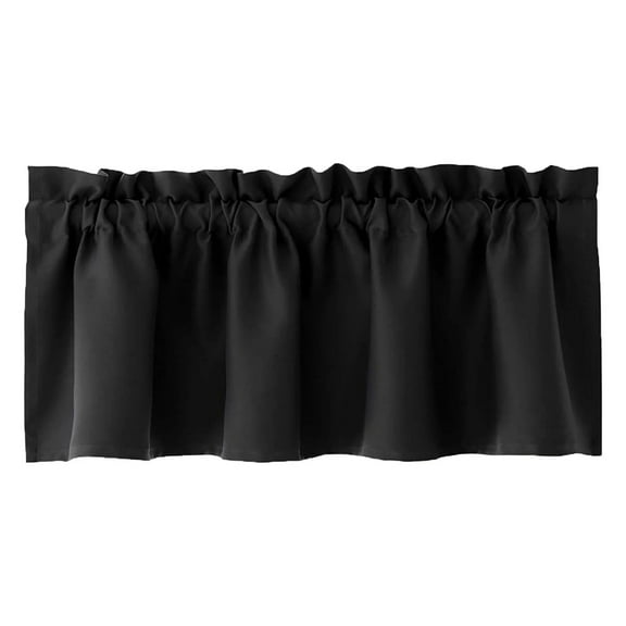 Thermal Insulated Short Window Curtain 57x18 Inch Rod Pocket Single Panel for Kitchen Bathroom Living Room Blackout Sun Protection