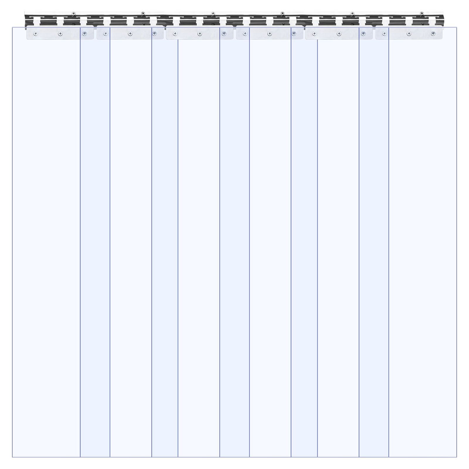Thermal Insulating Clear PVC Strip Door - 6 Strips, Each 84" High x 36" Wide, for Walk-In Freezer, Cooler, Commercial Warehouse, and Garage Doorways