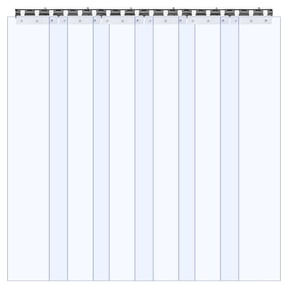 Thermal Insulating Clear PVC Strip Door - 6 Strips, Each 84" High x 36" Wide, for Walk-In Freezer, Cooler, Commercial Warehouse, and Garage Doorways