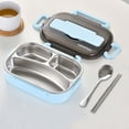 thumbnail image 1 of Thermal Insulation Bento Box - 9x6.5x2.9" LeakProof Portable Lunch Container with 2 Layers for Hot & Cold Foods, Suitable for Office Picnic and Outdoor Activities, 1 of 6