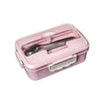 thumbnail image 1 of Thermal Bento Box, Wheat Straw Leak Proof Lunch Container with Silicone Seal, Portable Meal Prep Food Storage for Work School Travel, 1 of 9