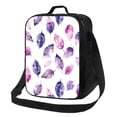 thumbnail image 1 of Thermal Insulation One Shoulder Portable Bento Bag Can Be Reused 8×10.5in For Carrying Drinks Bento Box Fruit Snacks Watercolor Seamless Pattern With Leaves (2), 1 of 8