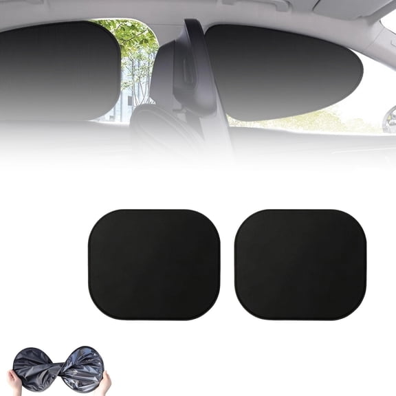 Thermal Insulation Privacy Shade, Car Side Window Sun Blocker, Foldable Static Cling Windows Sunshade Visor for Driver Passenger, Heat and UV Block, Fit for Most Vehicles
