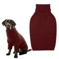thumbnail image 1 of Thermal Knit Dog Sweater Turtleneck Doggy Sweatshirt Stretchy Cold Weather Outfit For Extra Large Dogs Pet Apparel,Dog Winter Sweater,Pet Cold Weather Coat,S,Wine, 1 of 10