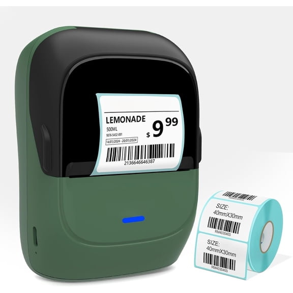 Thermal Label Maker Machine: 2 Inch Portable Label Printer 221B Mini Barcode Printer Compatible with iOS & for Small Business Office Organization ()