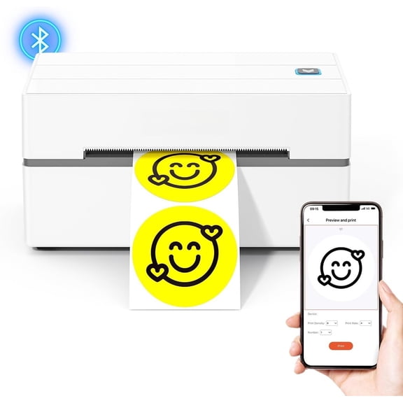 Thermal Label Printer, 130B 4x6 Shipping Label Printer for Shipping Packages Small Business Office or , Compatible with Android iPad Windows macOS Chrome