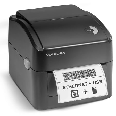 Thermal Label Printer with Ethernet/USB - Desktop 4x6 Label Printer for Shipping Packages - Compatible with Windows, Linux, Mac - Ideal for Home Small Business
