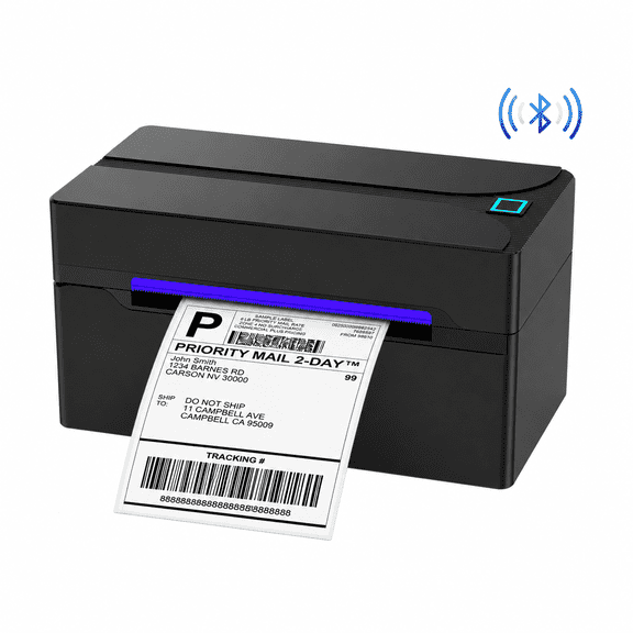 Thermal Label Printer,Nikacos 4x6 Bluetooth Shipping Label Printer Compatible with iPhone Android Windows & Mac, Mini Printer for Returns Easier