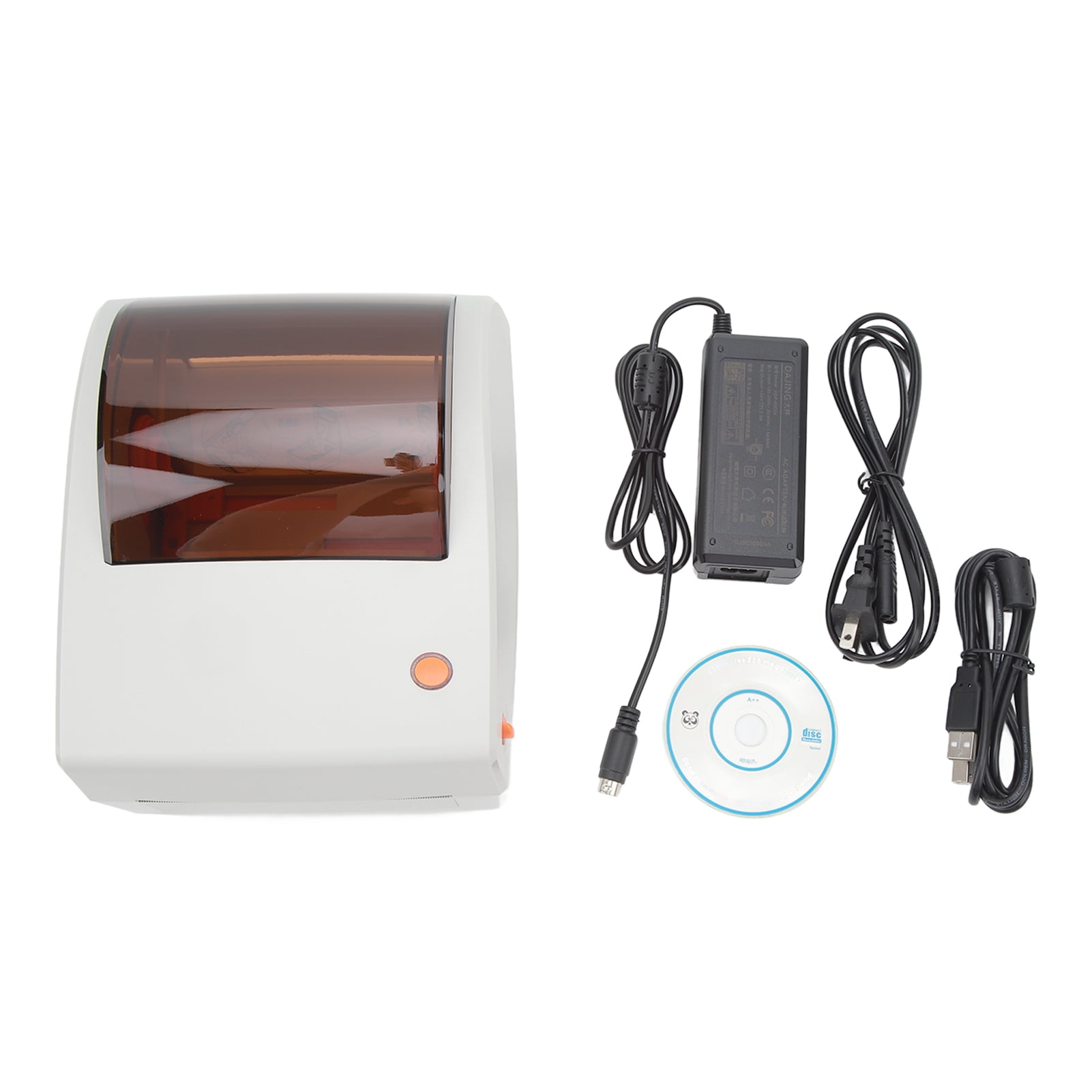 Thermal Label Printer, US Plug 100-240V Label Maker High Speed ABS Complete With CD For Office
