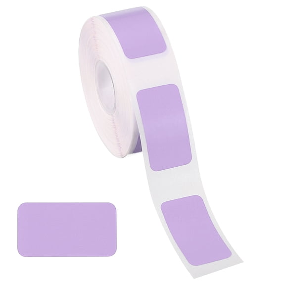 Thermal Label Stickers, 0.9x0.5" Thermal Label Self Adhesive 300 Tape/Roll for Name Tag, Purple