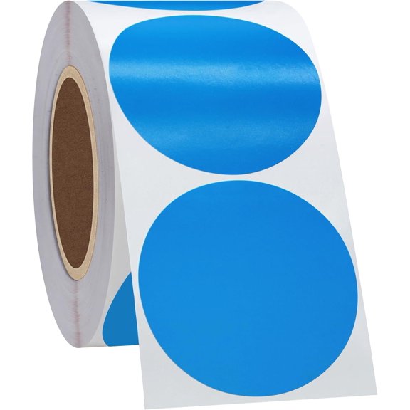 Thermal Label Stickers 2" Circle Sticker Direct Thermal Labels 750 count (Dark Blue)