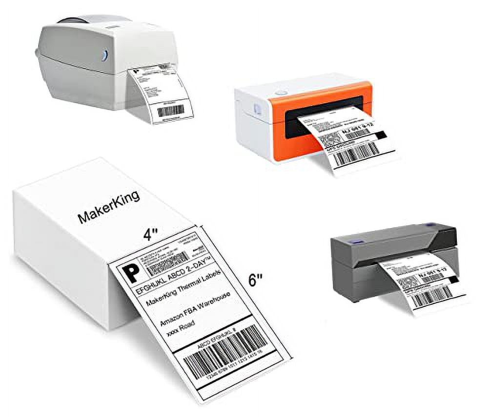 Thermal Labels 4x6, MakerKing Direct Thermal Printer Shipping Label