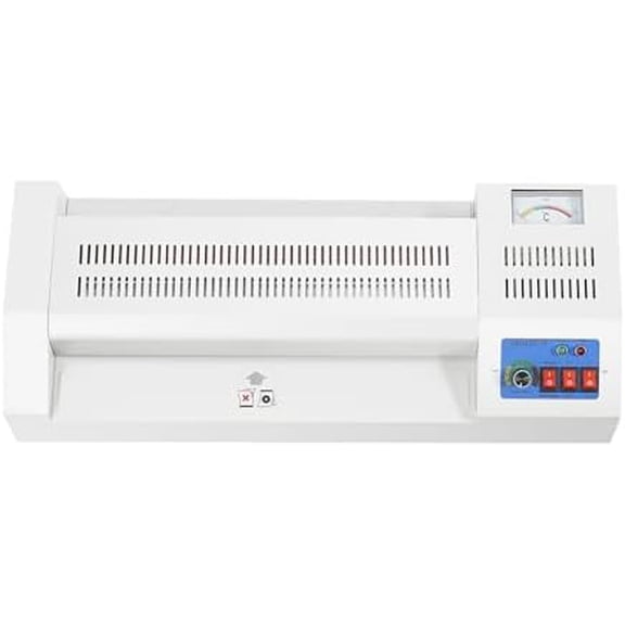 Thermal Laminator Machine 13 Inch Wide, Electric Laminating Machine for A3/A4 Paper, Hot/Cold Adjustable Temperature 4 Roller System Film Laminating Document Paper Photo Laminator$$Office