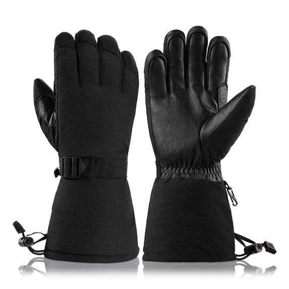 Thermal Leather Ski Gloves Velevt Keep Warm Winter Ski Skateboard Gloves ,Flexible and Comfortable