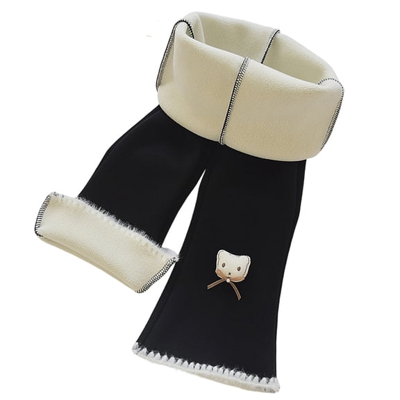 Thermal Leggings for Girls Girls Winter Flared Lined Trousers Solid Color Fashionable Casual Bottoms Cozy Warm Leggings Versatile Stylish Design Toddler Girl Leggings Black 3 Years-4 Years