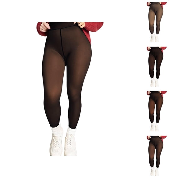 Thermal Leggings Lined Opaque Tights For Winter Warmth Comfortable Everyday Wear