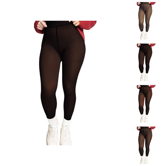 Thermal Leggings Lined Opaque Tights For Winter Warmth Comfortable Everyday Wear