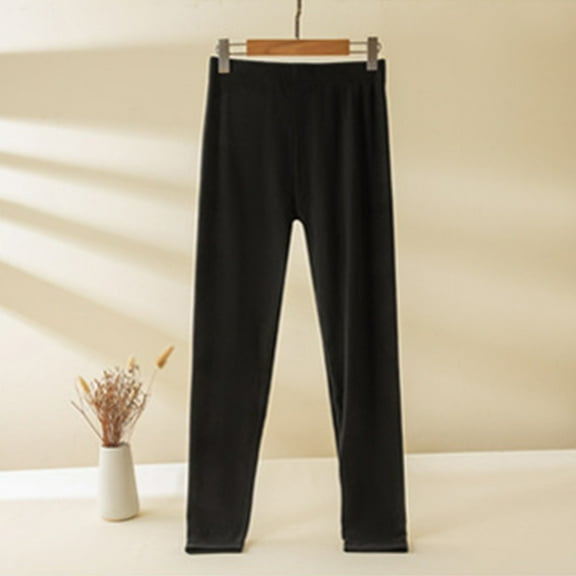 Thermal Leggings for Men Stretchy Slim High Waisted Underwear Pants Mens Casual Solid Color Basic Warm Thermals Tights Pant