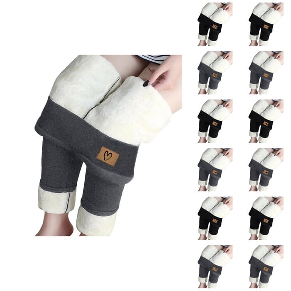 Thermal Leggings for Women Tummy Control Plus Size Winter Fleece Lined Leggings Tights Warm Thick Sherpa Legging High Waisted Yoga Pants