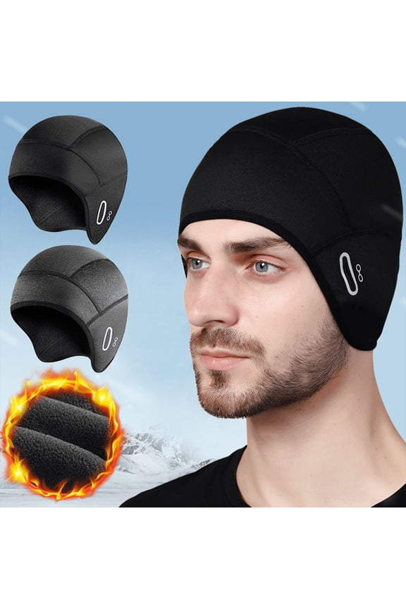 Thermal Lightweight Cycling Helmet Liner Cover Ears Running Skull Cap Beanie Hat