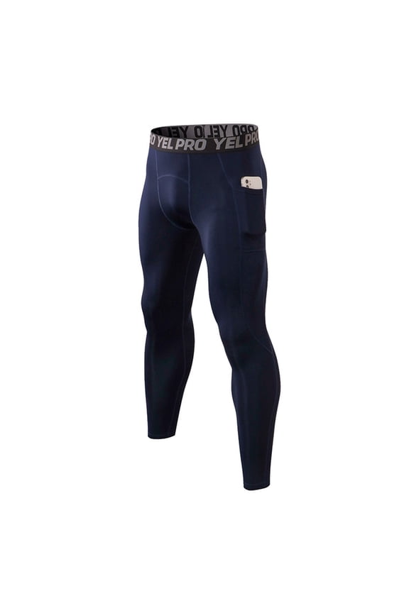 Thermal Lined Men Gym Pants Polyester Spandex Blend High Stretch Cold Weather Training Trousers for Outdoor Fitness