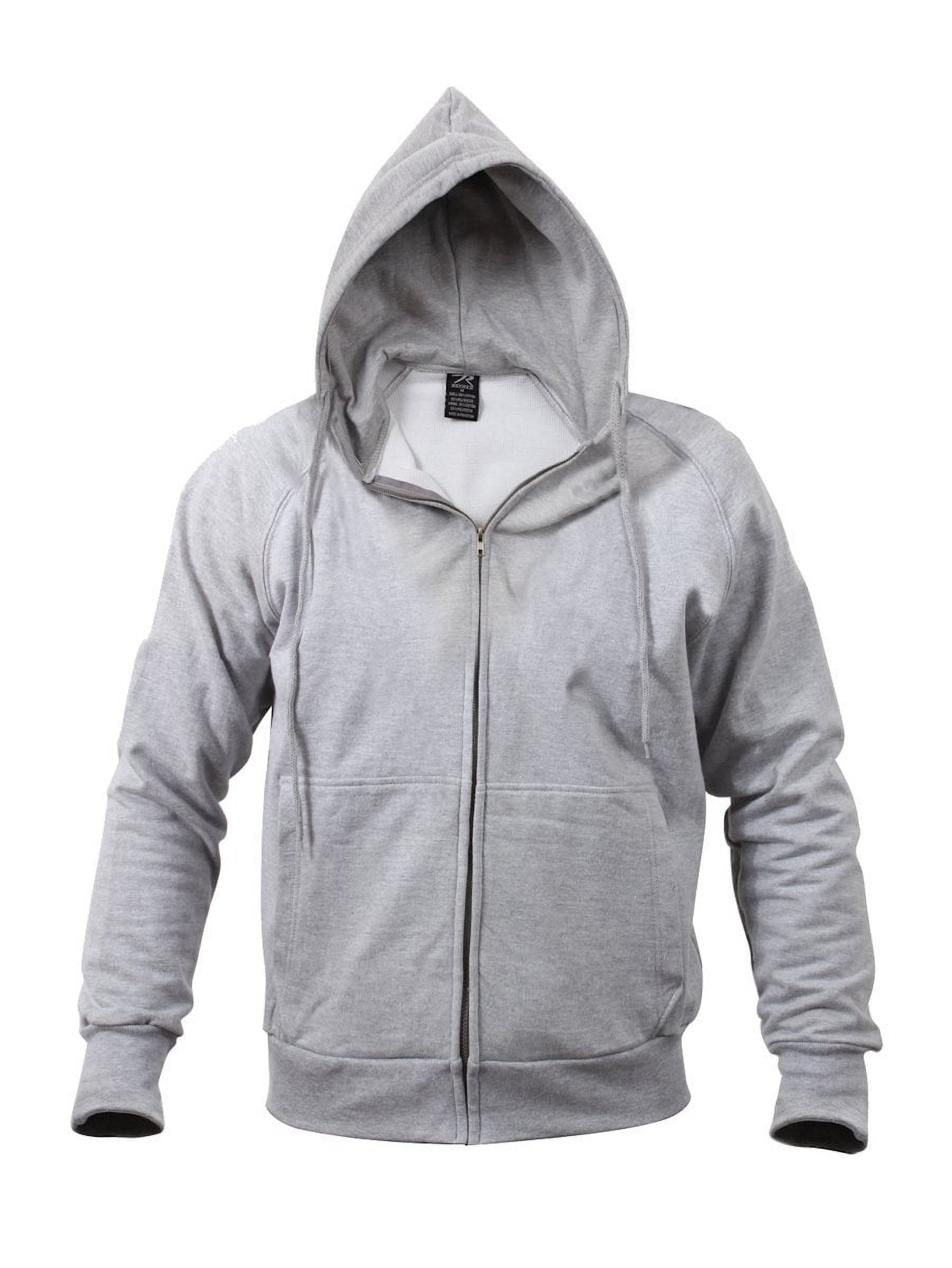 Thermal Lined Zipper Hooded Sweatshirt - Walmart.com