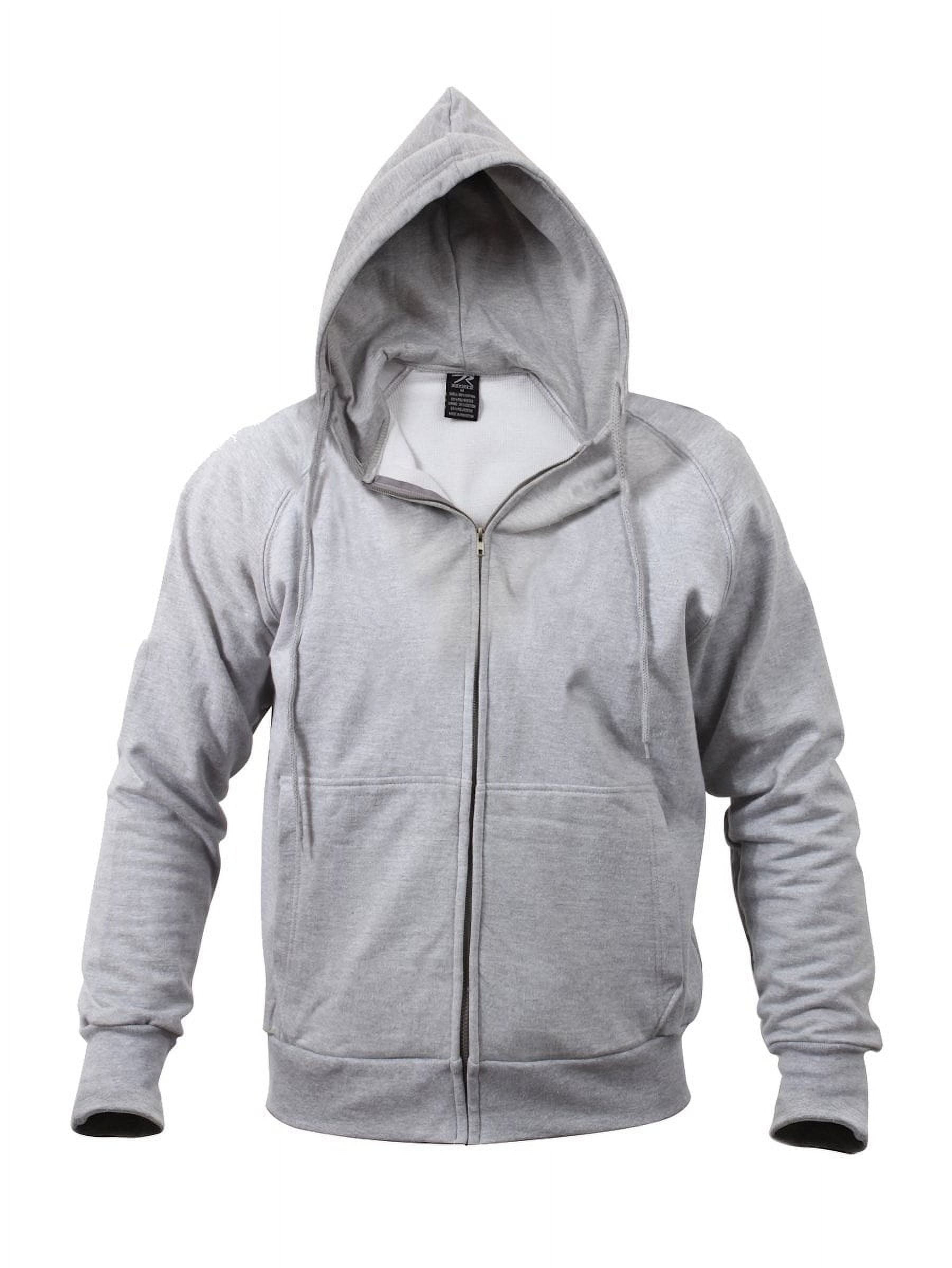 Thermal Lined Zipper Hooded Sweatshirt 4X-Gray - Walmart.com