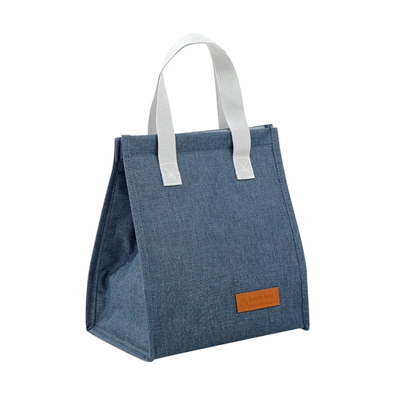 Thermal Lunch Bag, Large Capacity, Temperature Retention, On-The-Go Meals, Workplace Use, Heather Blue, 1 Pc