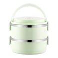 thumbnail image 1 of Thermal Lunch Box, 2 Tier Stainless Steel Thermal Lunch Box, Portable Sealing Warmer Lunch Container for Office Camping, 1 of 6