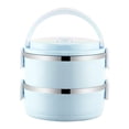 thumbnail image 1 of Thermal Lunch Box, 2 Tier Stainless Steel Thermal Lunch Box, Portable Sealing Warmer Lunch Container for Office Camping, 1 of 8