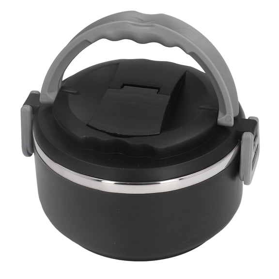 Thermal Lunch Box,Japanese Style Bento Boxes Stainless Steel Lunch Box Portable Thermal Lunch Box for School Office Picnic Black 201 Liner