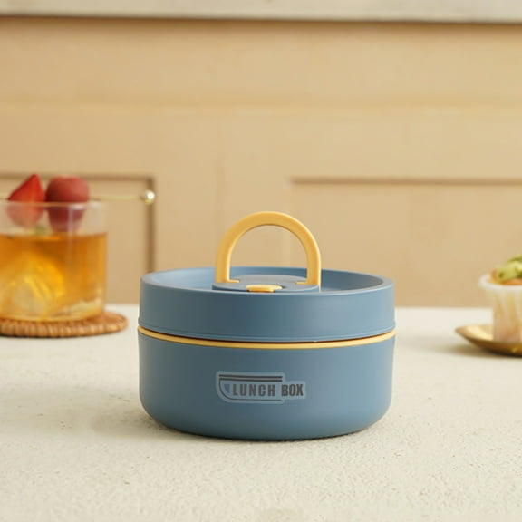 Thermal Lunch Box, Portable Insulated Lunch Container Set Stackable Stainless Steel Food Container with Folding Handle,Food Storage Container Boxes for School Work Picnic Travel