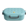 thumbnail image 1 of Thermal Lunch Boxs Bento Containers Stackable Portable Insulated Food Storage for Office Work Stainless Steel Blue (5In X 3In), 1 of 7