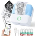 thumbnail image 1 of Thermal Mini Printer, Portable Inkless Sticker Maker, Bluetooth Printer for Phone, Wireless Label Printer with Tape, Free Cut Small Pocket Printer for Notes&Children DIY, Compatible with iOS&Android, 1 of 10