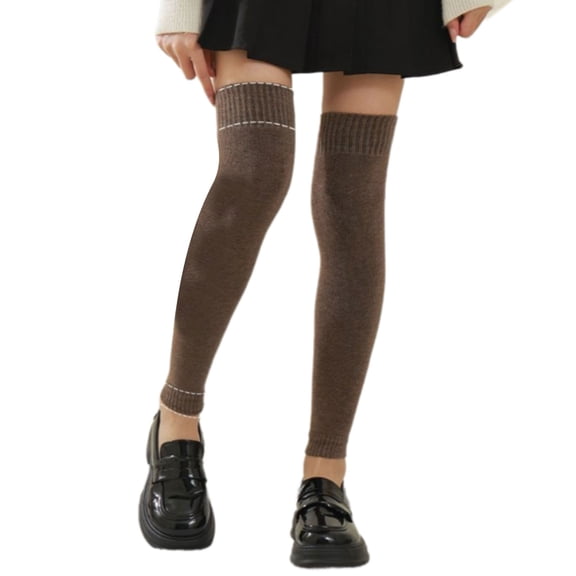 Thermal Over Knee Leg Warmers For Women Winter Soft Breathable Knitted Warm Socks For Outdoor Sports And Daily Use
