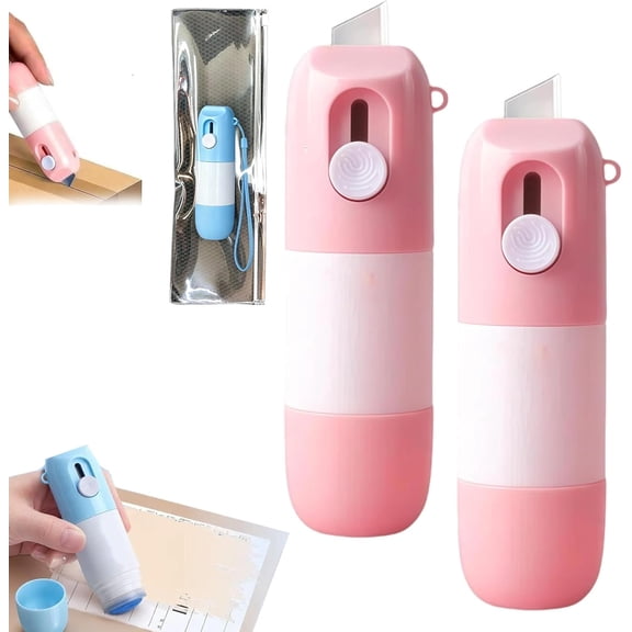 Thermal Paper Correction Fluid with Parcel Opener Whiteout Liquid Instant Privacy Protection Portable Correction Fluid with Cutter for Package Labels, Bills, Whiteout Liquid